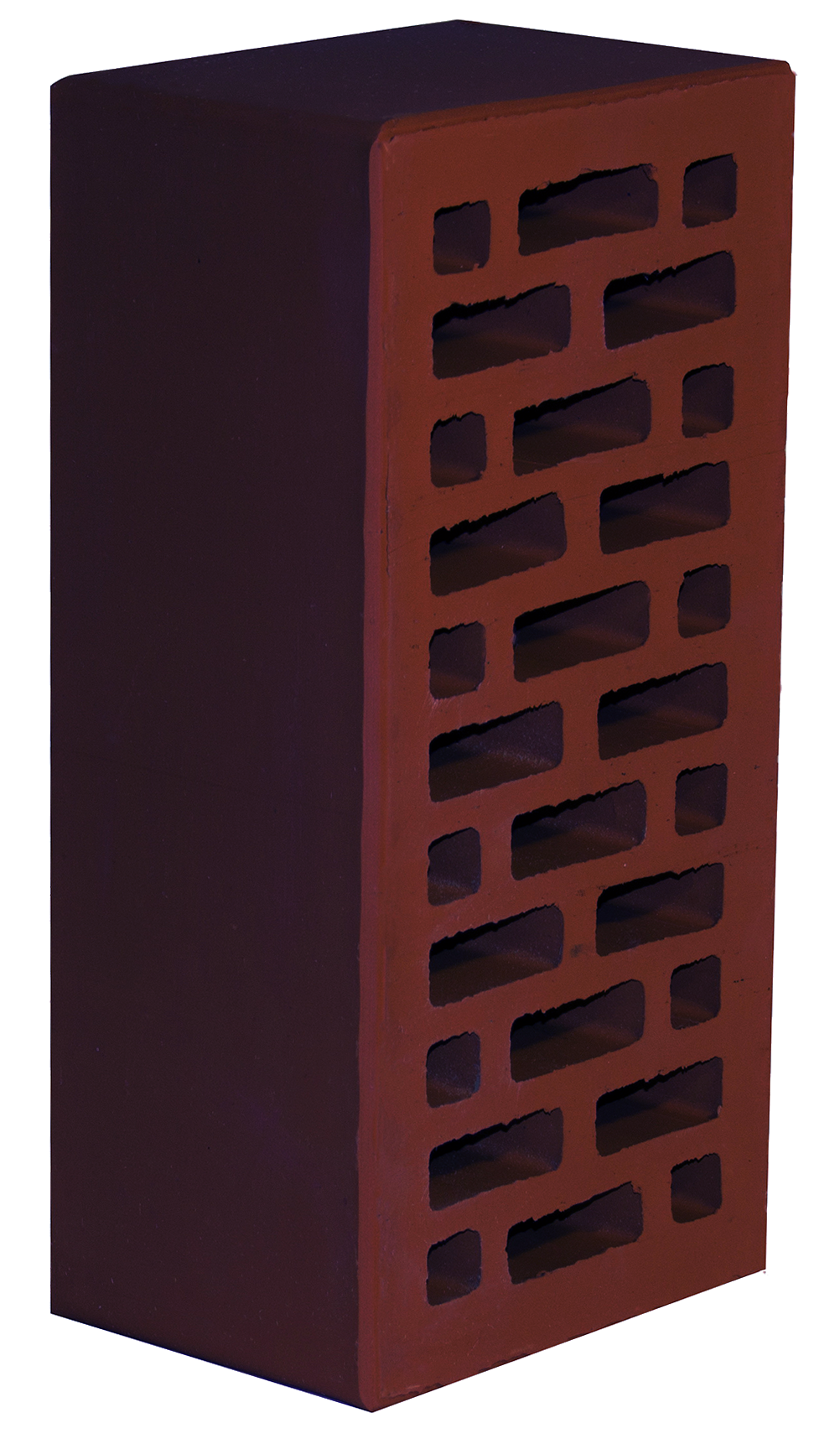 Облицовочный пустотелый, М-150,120x250x88, вишня, Новомосковский КЗ