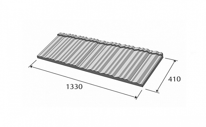 Композитная черепица METROTILE МетроШейк - II зеленый, 1330*410 мм