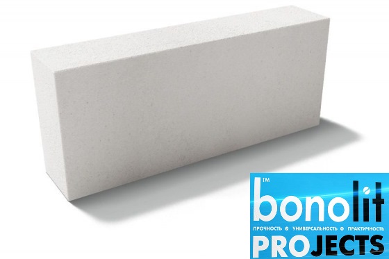 Газобетонный блок Bonolit Projects Дмитров (AeroStone) D600 B5 F100 600х250х100
