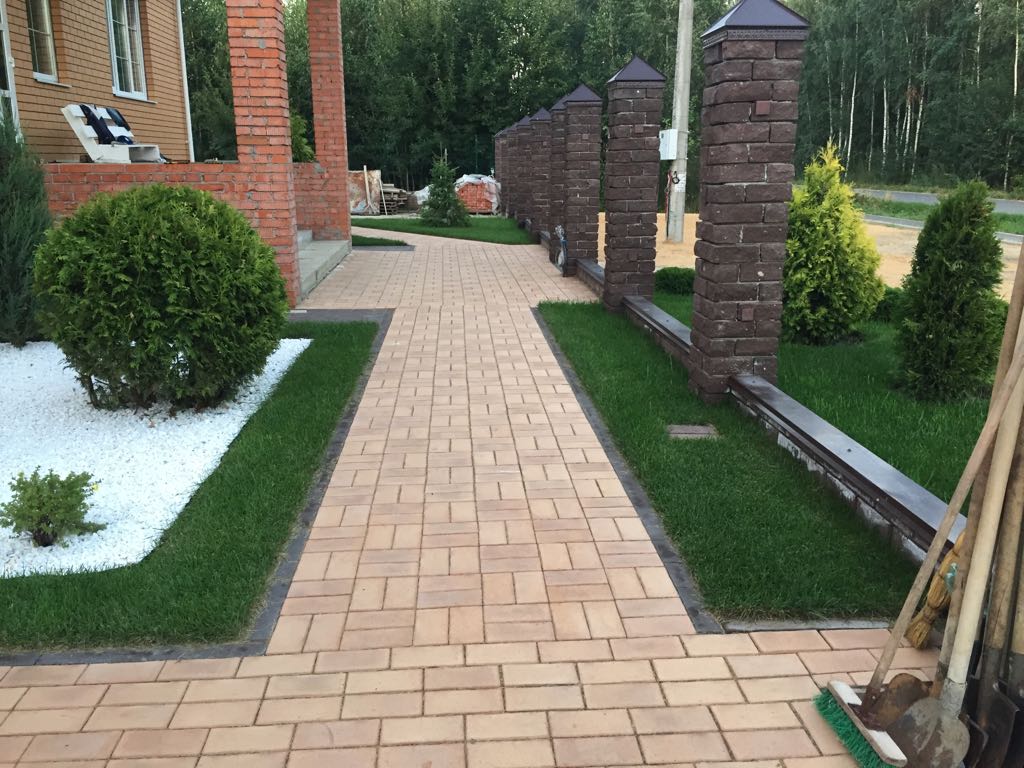 Брусчатка Клинкерная Тротуарная, 200x100x60мм, Песочный, Экоклинкер